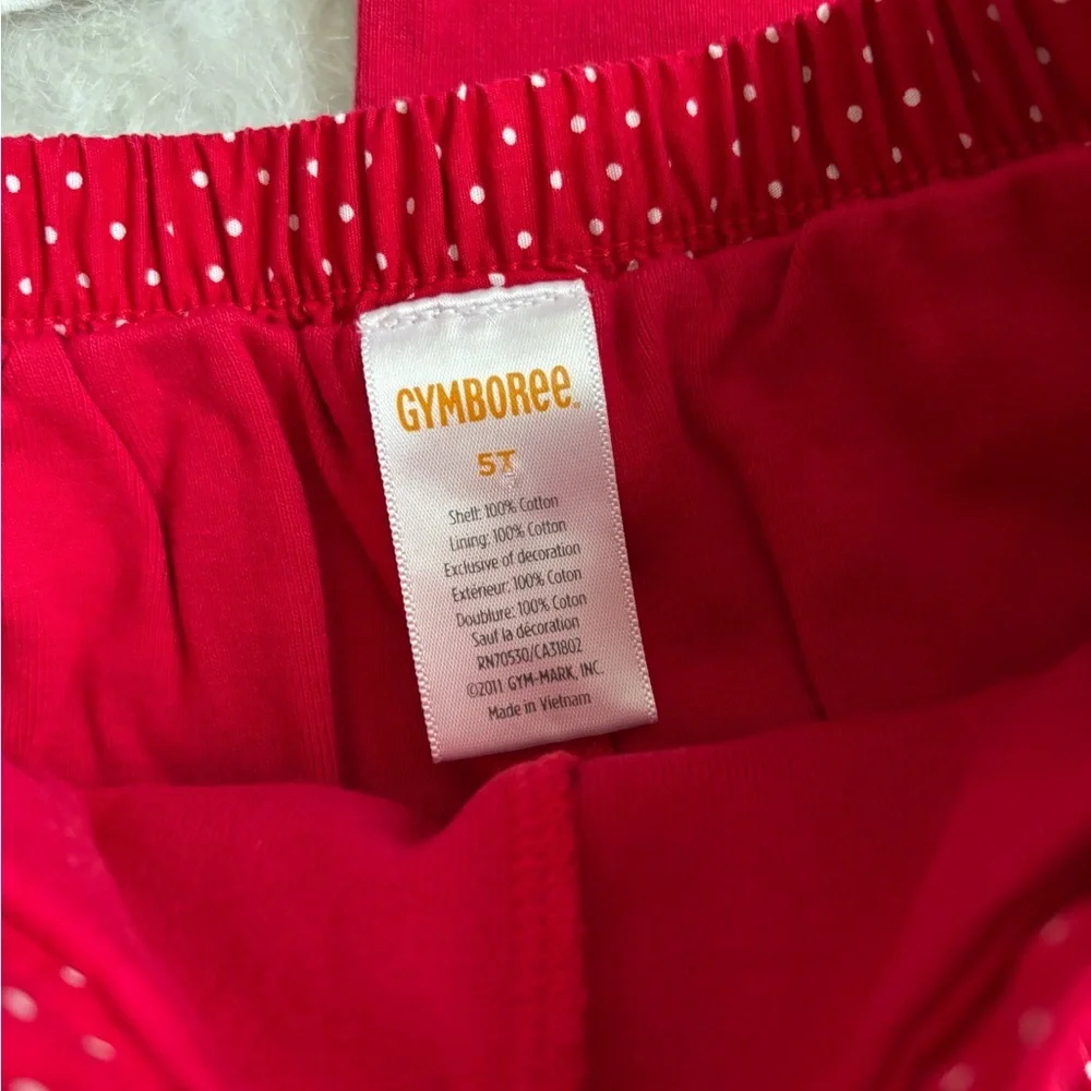 Gymboree Girls 3 Piece Americana White & Cherry Red Tees & Skort
